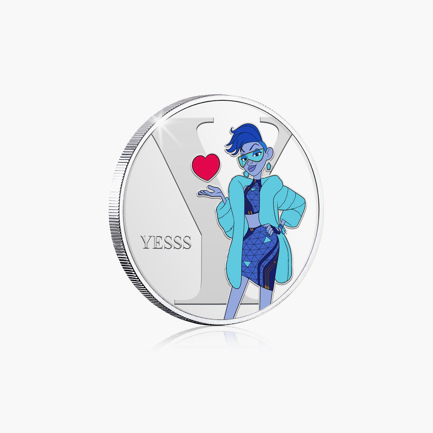 Y is for Yesss Silver-Plated Full Colour Commemorative