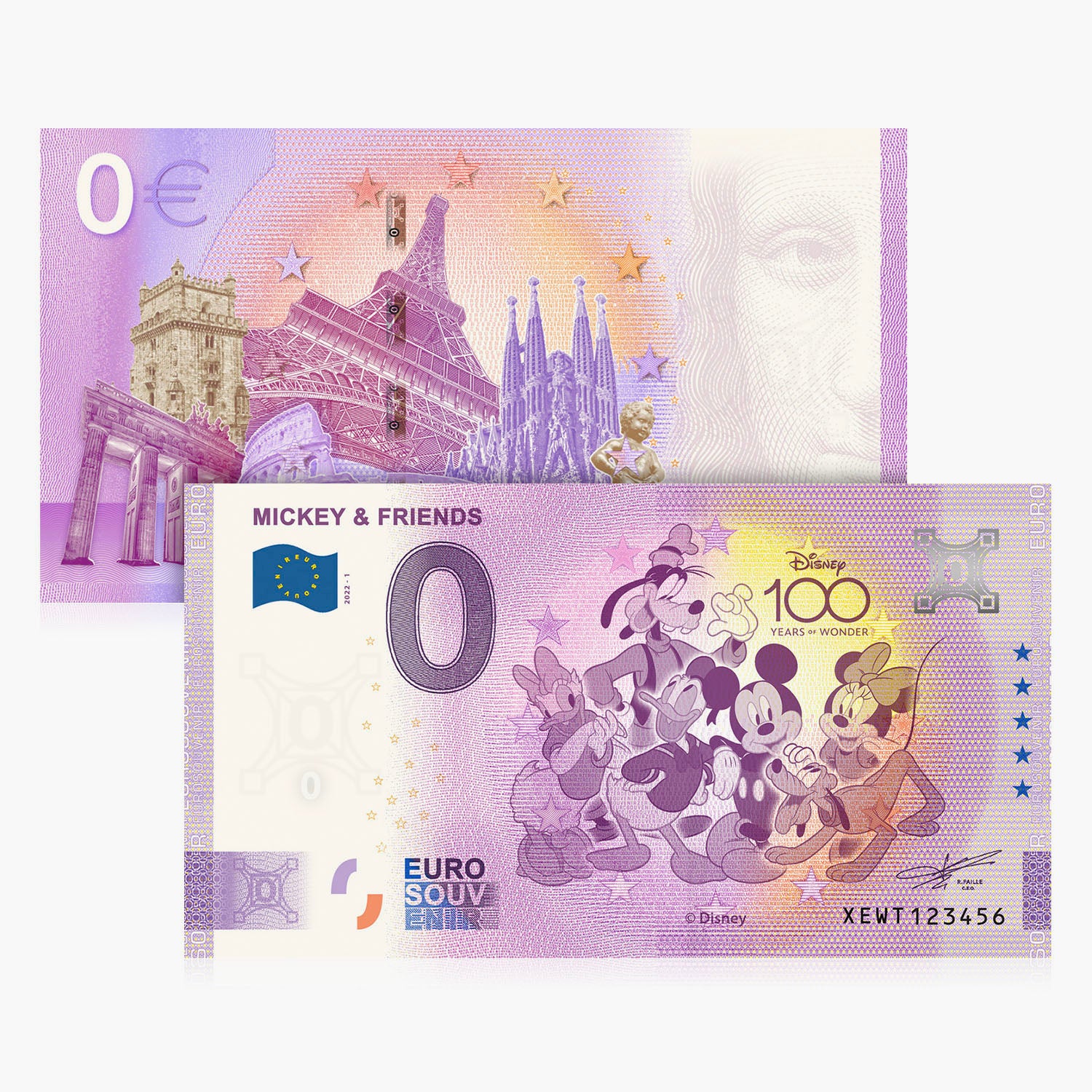 The Disney 100th Anniversary 0 Euro Banknote Collection