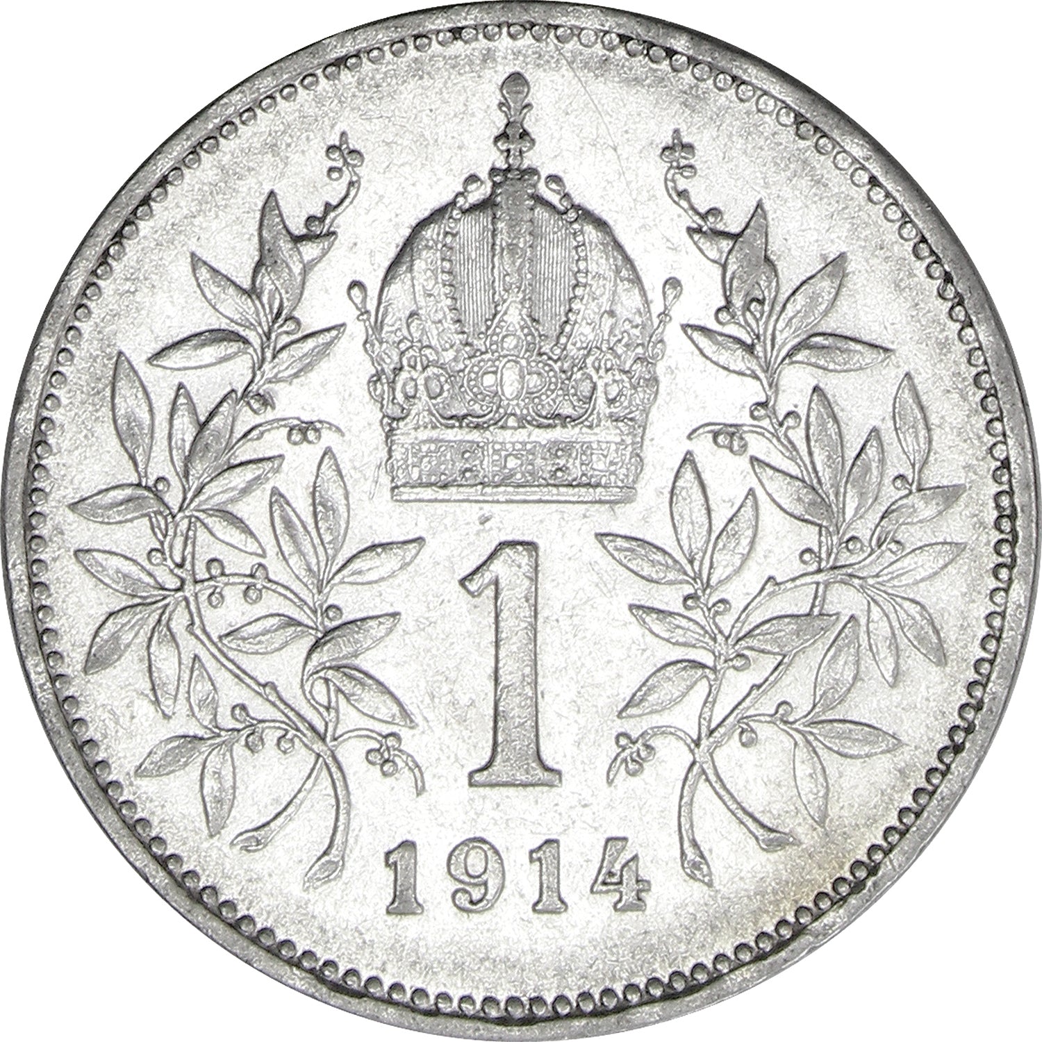 第一次世界大戦時の銀貨 2 枚