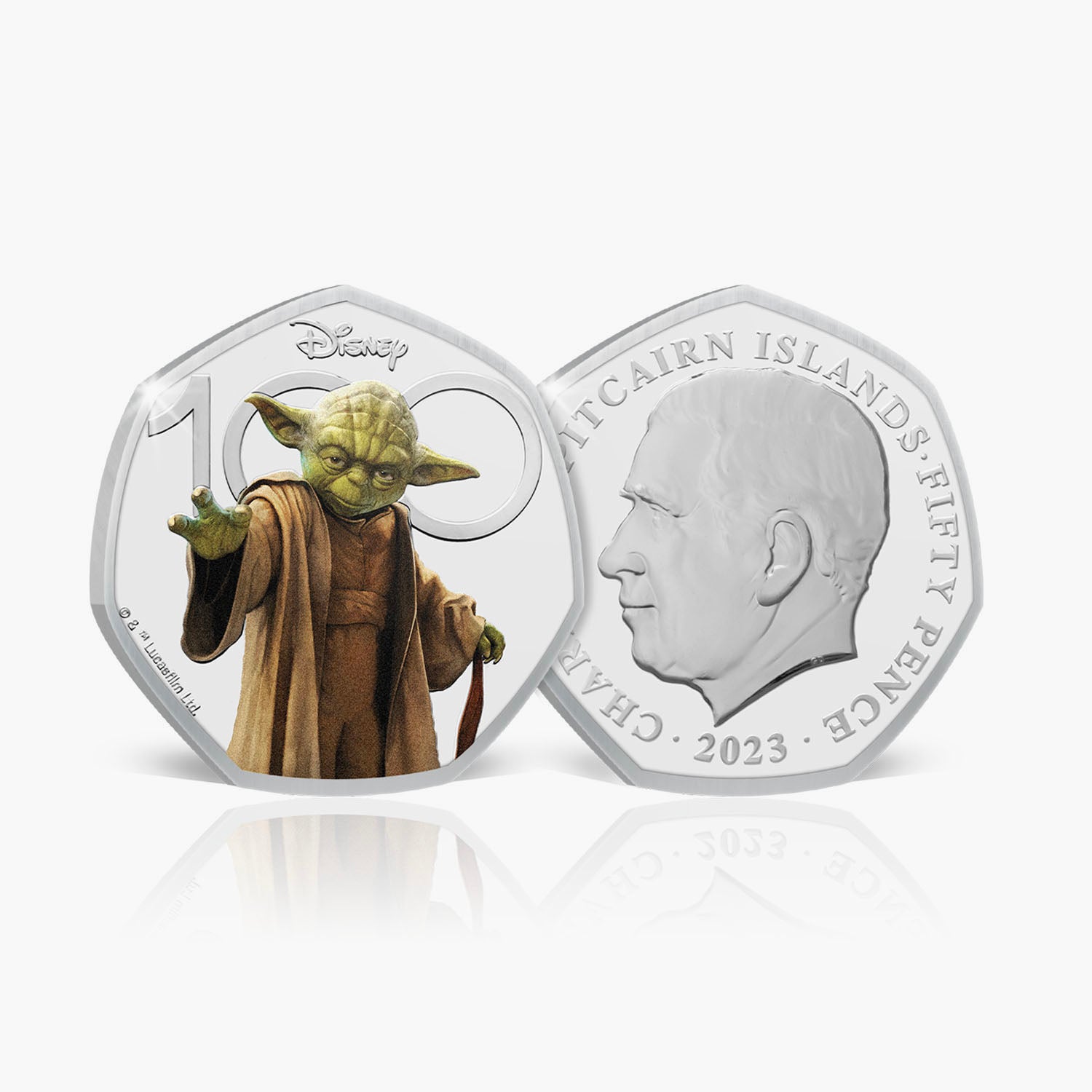 Star Wars Yoda 2023 50p BU Colour Coin